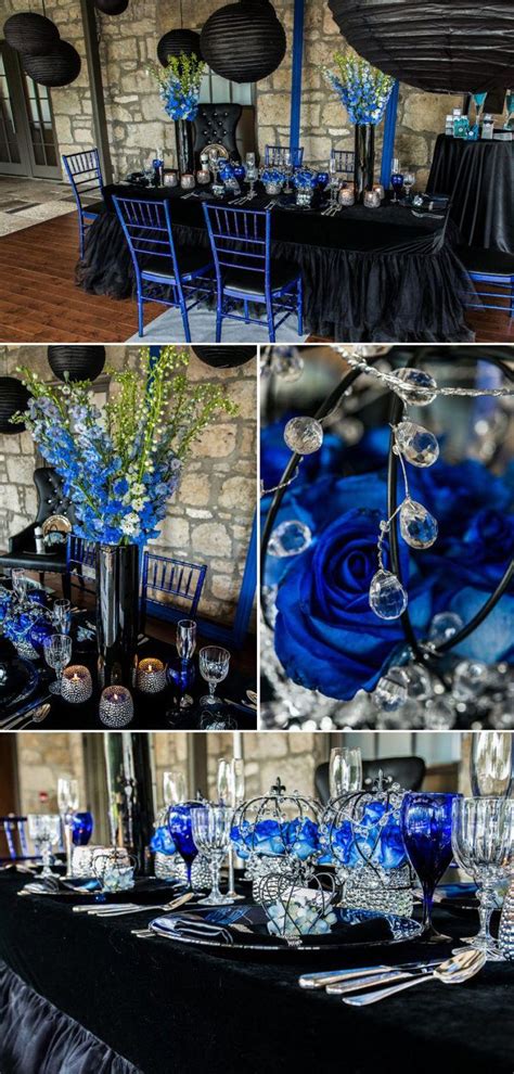 black and blue wedding theme.